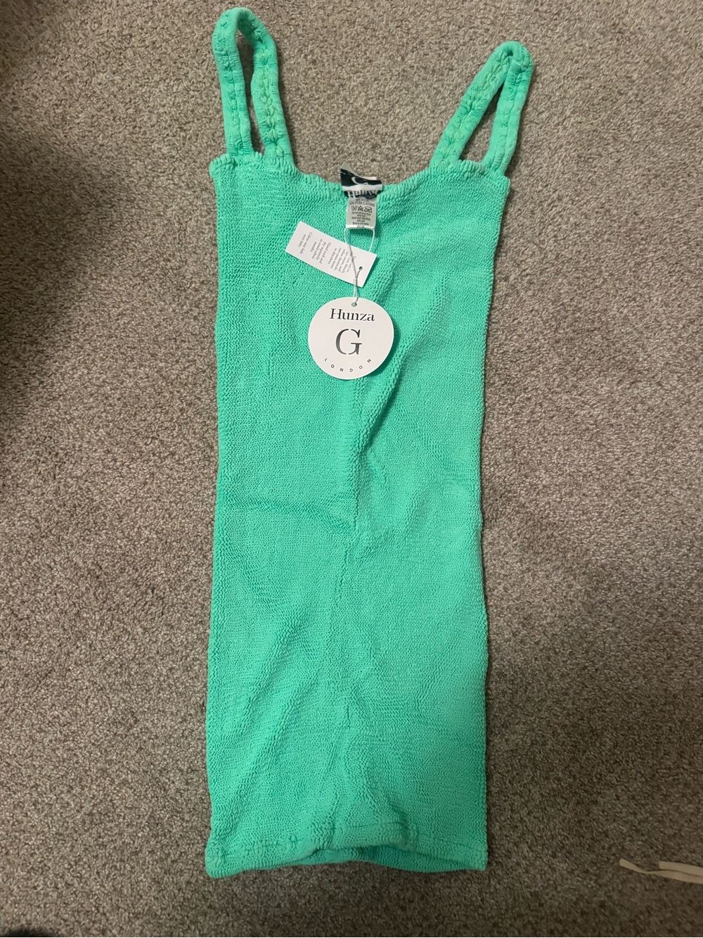 Hunza G Tank Dress in Emerald Green / Bright Green